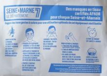 Distribution des masques fournit par le département de Seine et Marne